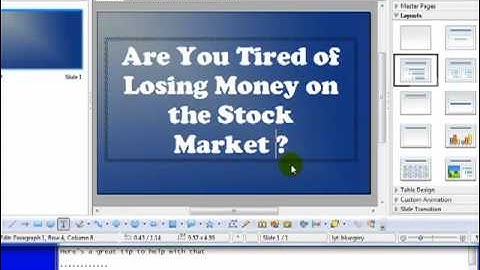 Making a Slideshow with OpenOffice Impress