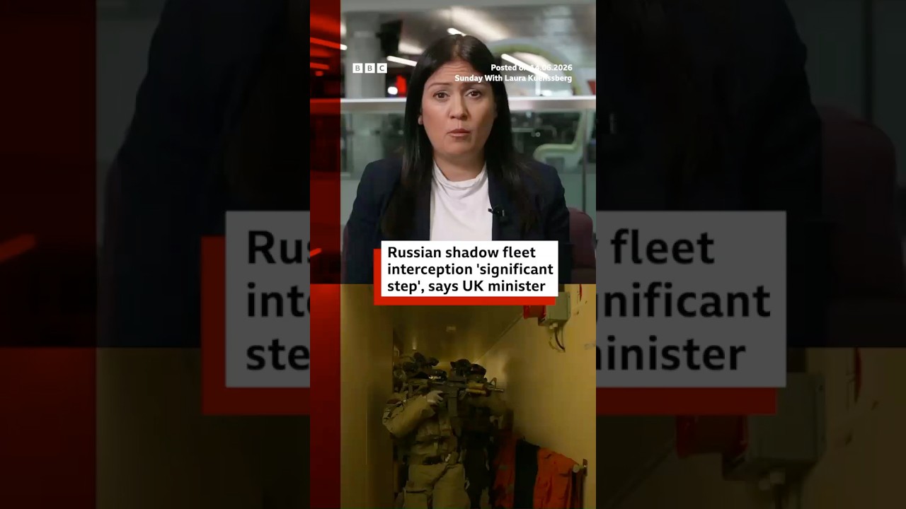 Russian shadow fleet interception 'significant step', says UK minister. #BBCNews