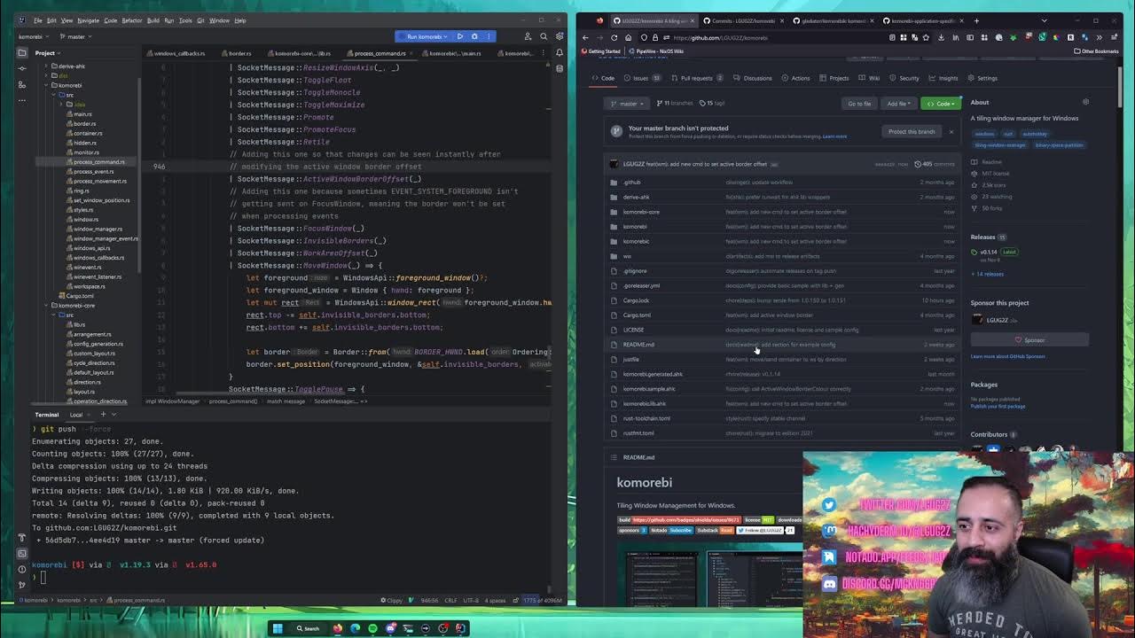 Komorebi tiling window manager development Implementing active window
