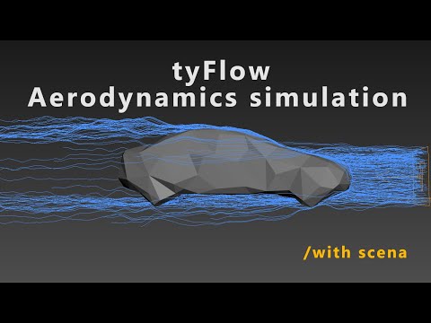 tyFlow Aerodynamics Simulation