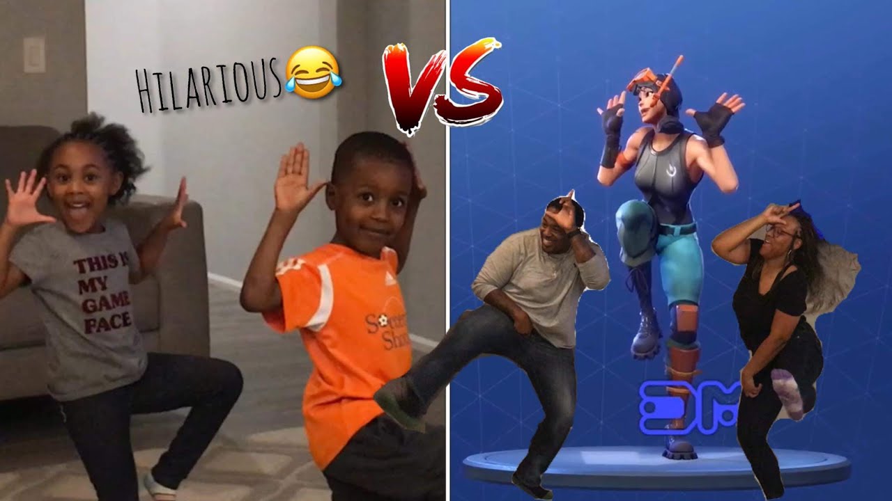 Family Fortnite Challenge Parents VS Kids YouTube
