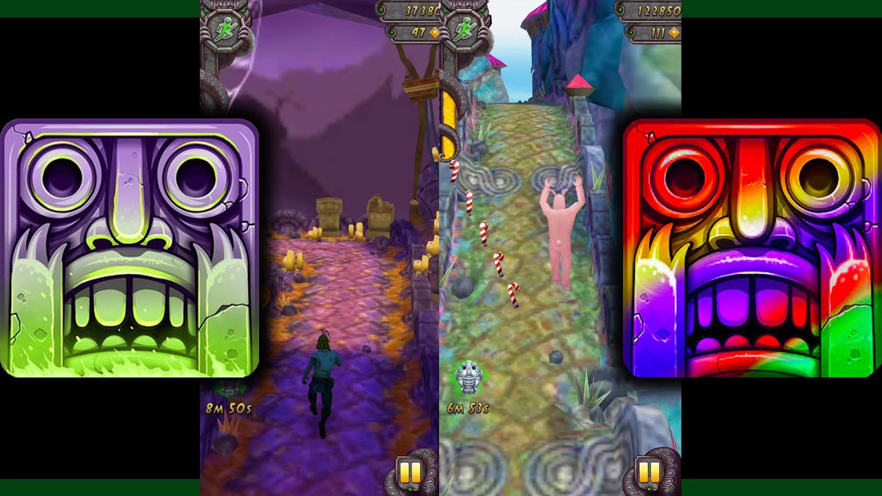 Temple Run 2 Spooky Summit Vs Temple Run 2 Holi Festival - YouTube