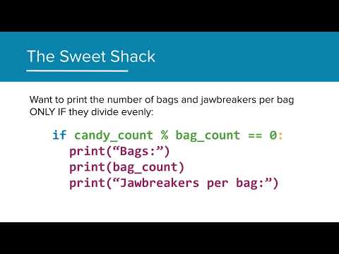 Sweet Factors - 1.3b The Modulus and If Statements