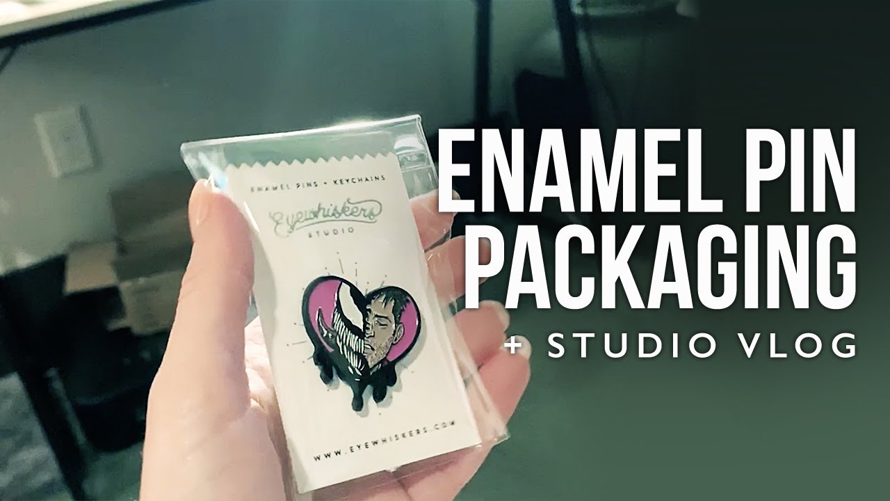 Enamel Pin Packaging // Art Studio Vlog 01 - YouTube
