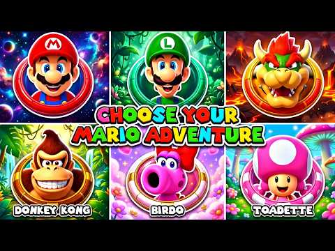 Choose One Button: 🍄 Mario ,💚Luigi ,🐢 Bowser ,🦍 Donkey Kong, 🎀 Birdo, 🍄 Toadette! | Prime quizz
