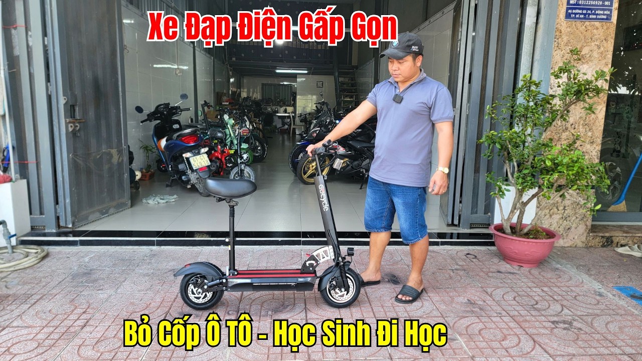 Xe Điện Gấp Gọn Scooter S8 Bỏ Cốp Ô TÔ - Học Sinh Đi Học Một Lần Sạc Chạy 100km