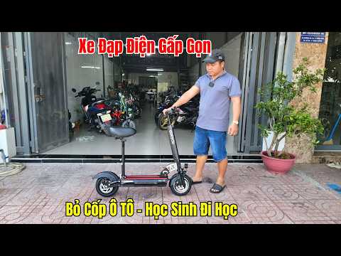 Xe Điện Gấp Gọn Scooter S8 Bỏ Cốp Ô TÔ - Học Sinh Đi Học Một Lần Sạc Chạy 100km