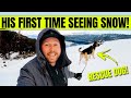 RESCUE DOG SEEING SNOW FOR THE FIRST TIME AT LAKE TAHOE!!