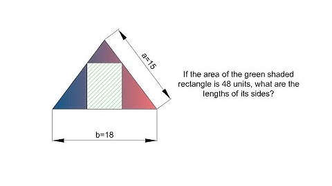 A rectangle inscribed in an isosceles triangle