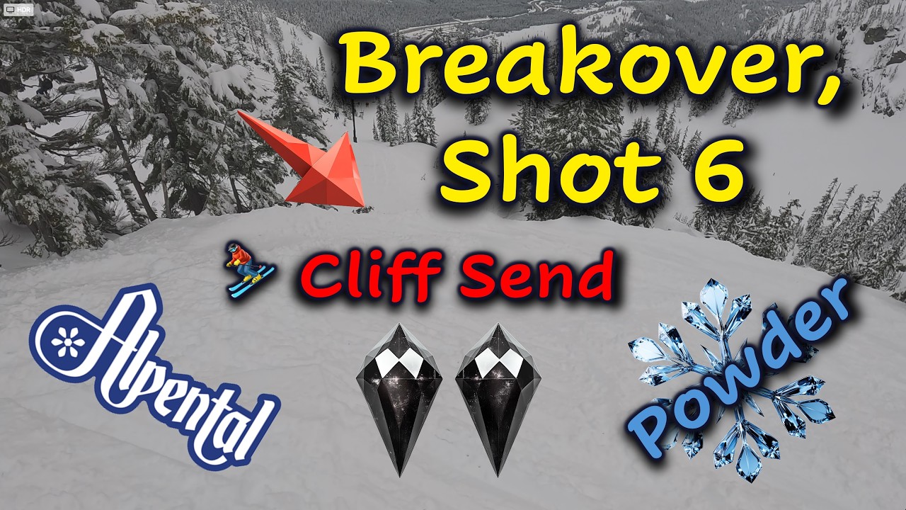 Skiing ⛷️ Cliff Drop on Andy's Point, Double Blacks: Breakover & Shot 6 | Alpental