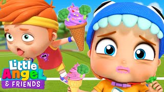 Yucky Broccoli Ice Cream Song | Little Angel And Friends Kid Songs