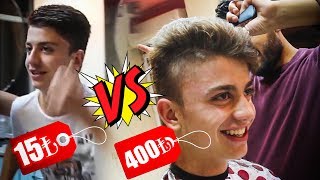 15 TL TRAŞ VS 400 TL TRAŞ (PARAYI ÖDEYEMEDİK)💇‍♂️✂️