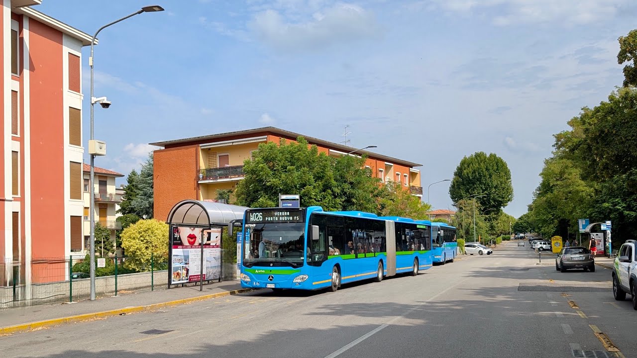 Mercedes-Benz Citaro C2 GÜ Hybrid di Arriva, matricola SI7045, sulla linea LN034