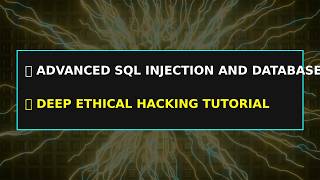 🔒 Advanced SQL Injection and Database Exfiltration Techniques | Complete Ethical Hacking Guide 🛡️