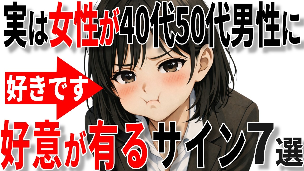 【脈ありサイン】女性が中高年男性に好意が有るときのサイン7選!!【恋愛 雑学】