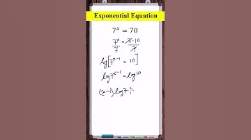 Exponential Equation |  7^x=70