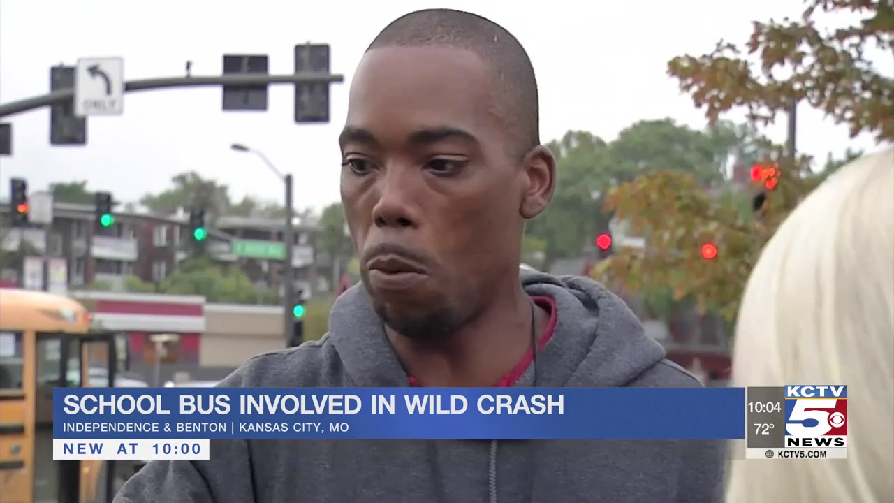 No children hurt after crash involving school bus in Kansas City - YouTube