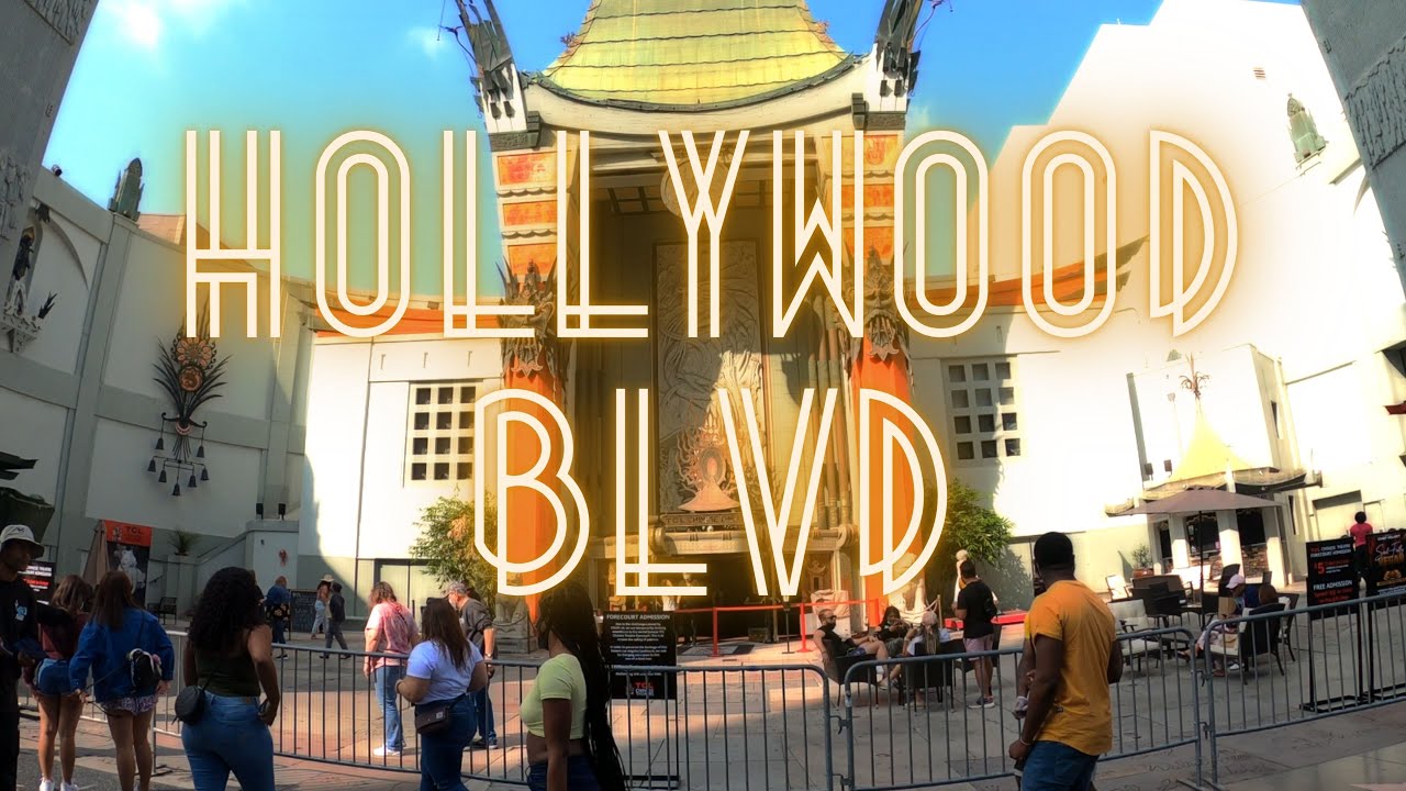 Tour of Hollywood Blvd (LA Walking Tour 4k HD)