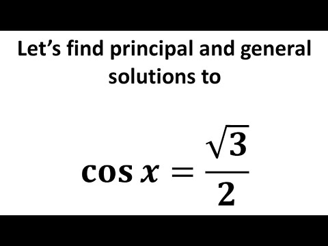 Solve Cos X Sqrt 3 2 Youtube