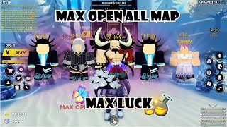 Max Open All Map + Max +36.8Luck Got Divine [REAN]!! Anime Fighters Simulator