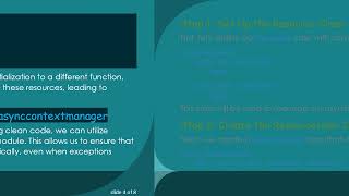 How to Properly Handle Resource Management in Python with asynccontextmanager
