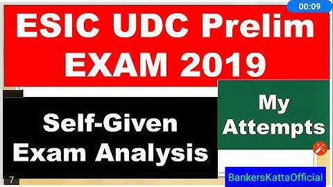🔊📣ESIC UDC prelim 2019||2nd Shift Self-Given Analysis||Share your Attempt||