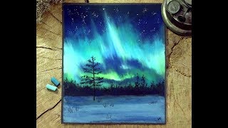 how to paint northern lights easy 1