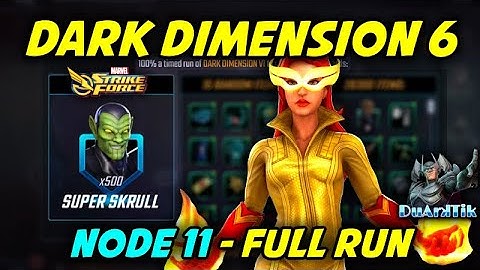 DARK DIMENSION 6 CITY - NODE 11 FULL RUN | FIRESTAR ROASTS DD6 | MARVEL STRIKE FORCE