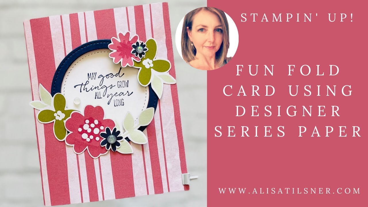 Stampin' Up!: Fun Fold Card using Designer Series Paper - YouTube