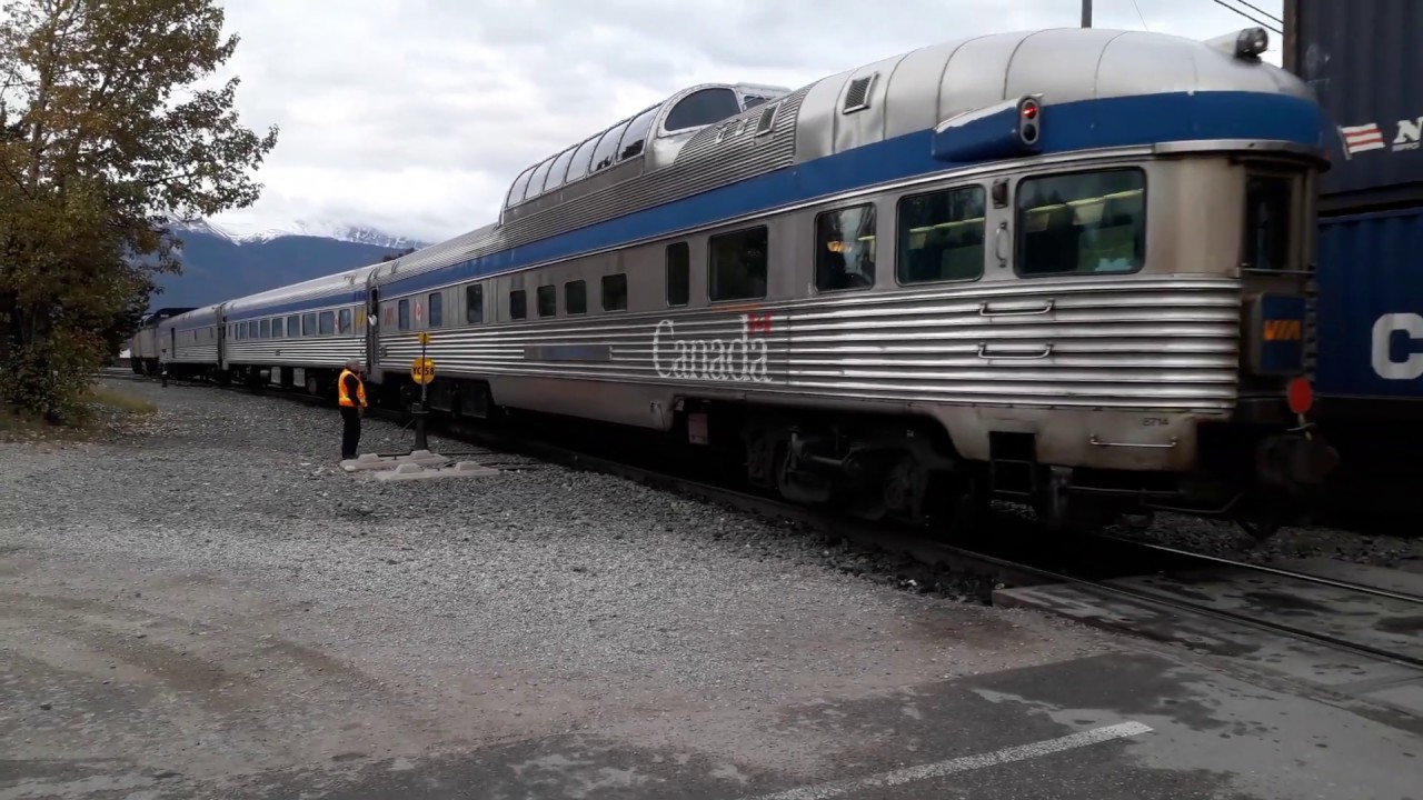 VIA Prince Rupert Jasper train arriving in Jasper YouTube