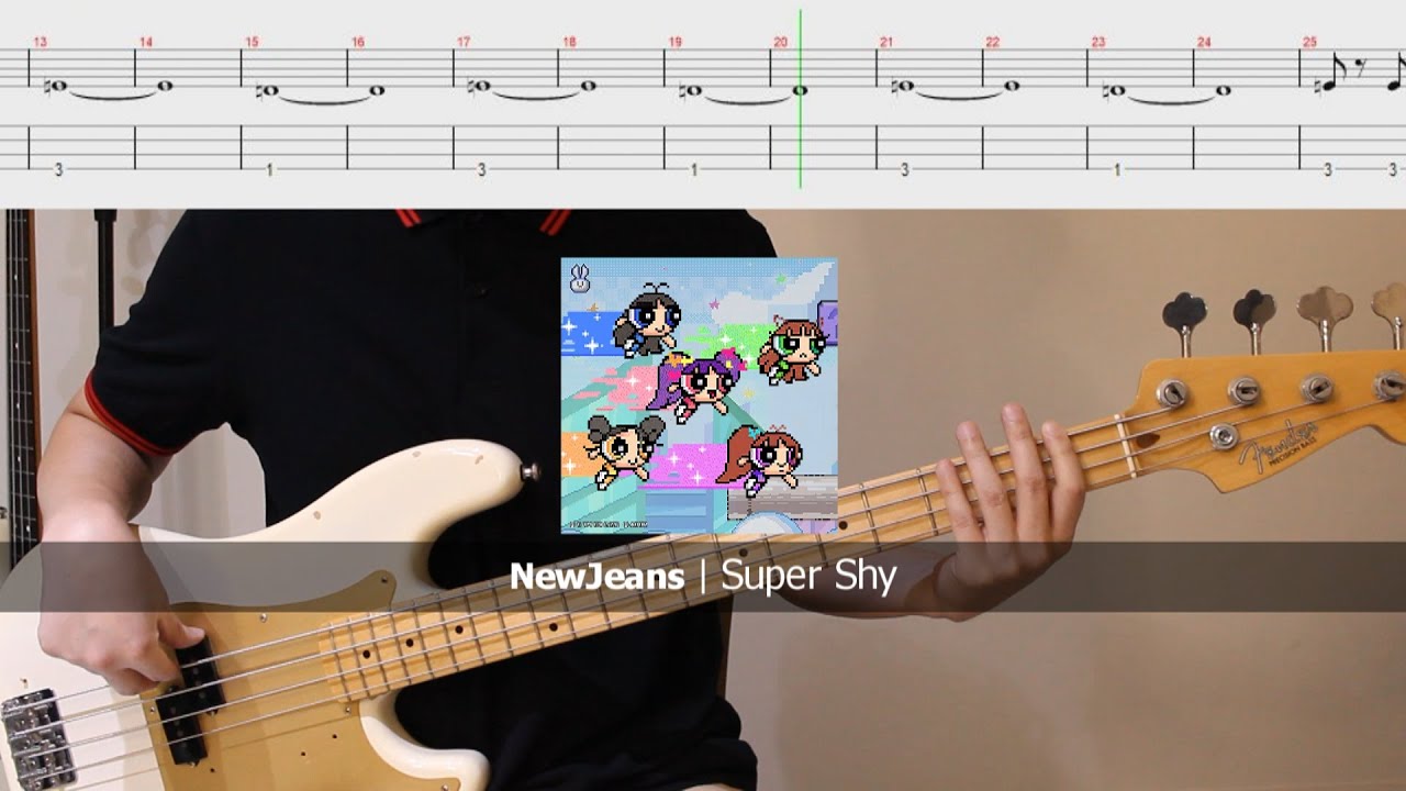 베이스 초보자라면 뉴진스 슈퍼 샤이 꼭 해보세요! NewJeans - Super Shy│BASS TAB│악보