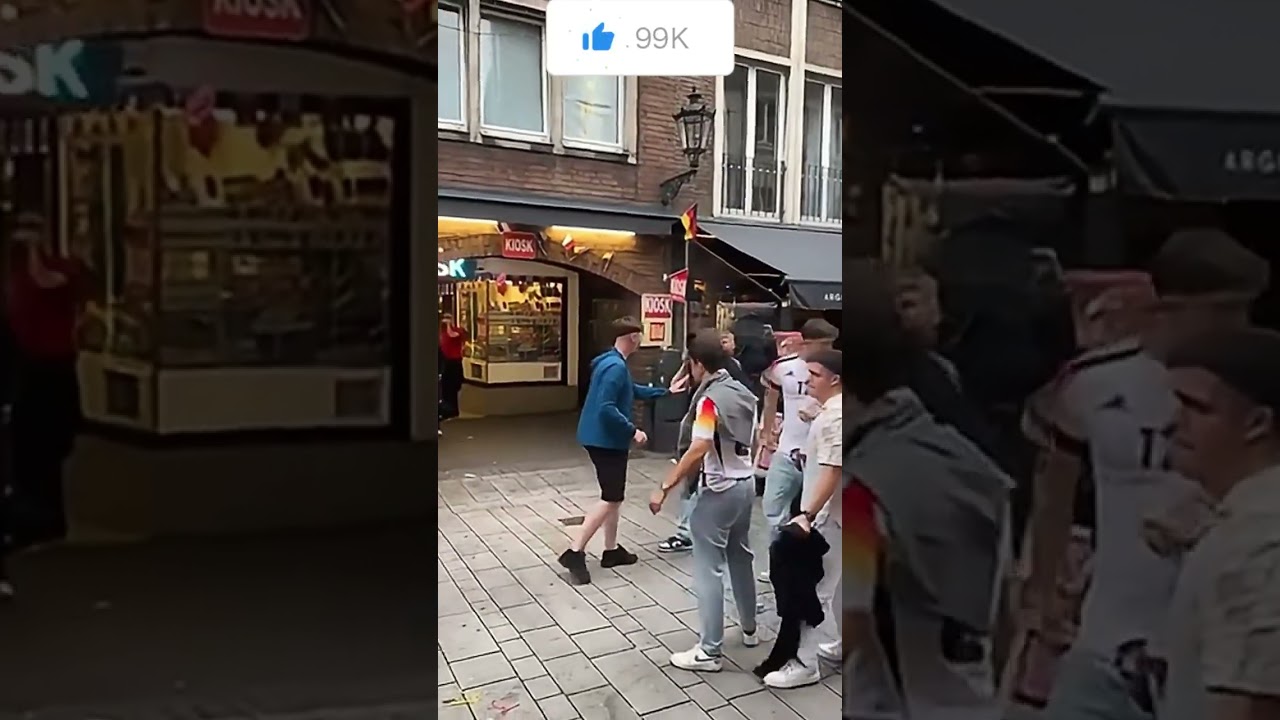 England and Germany Football fans Clash In the Street Euro 2024