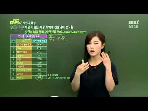 [뉴탐스런 한국지리] 33강 자원의 의미와 특성1 (이윤지)