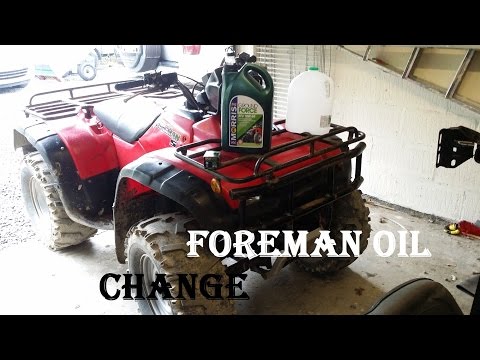 how-to-change-atv-/-quad-bike-engine-/-motor-oil---2001-honda-foreman-450s-43000km
