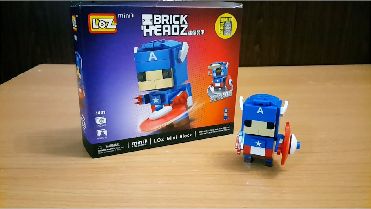 LOZ Heads DIY Captain America Mini Blocks BRICK Building Toys Bausteine Sets 