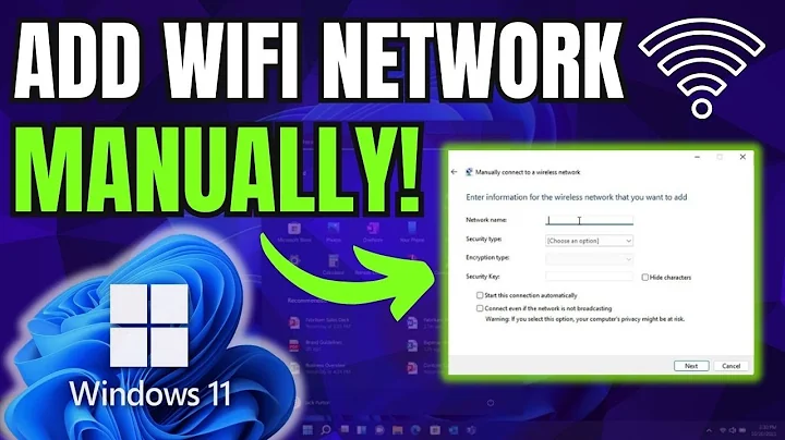 How to Add Wireless WiFi Network Manually in Windows 10/11 PC  Laptop