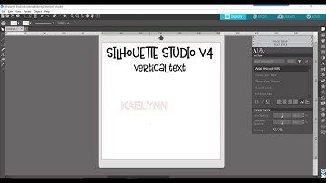 Silhouette Studio v4 - Vertical Text