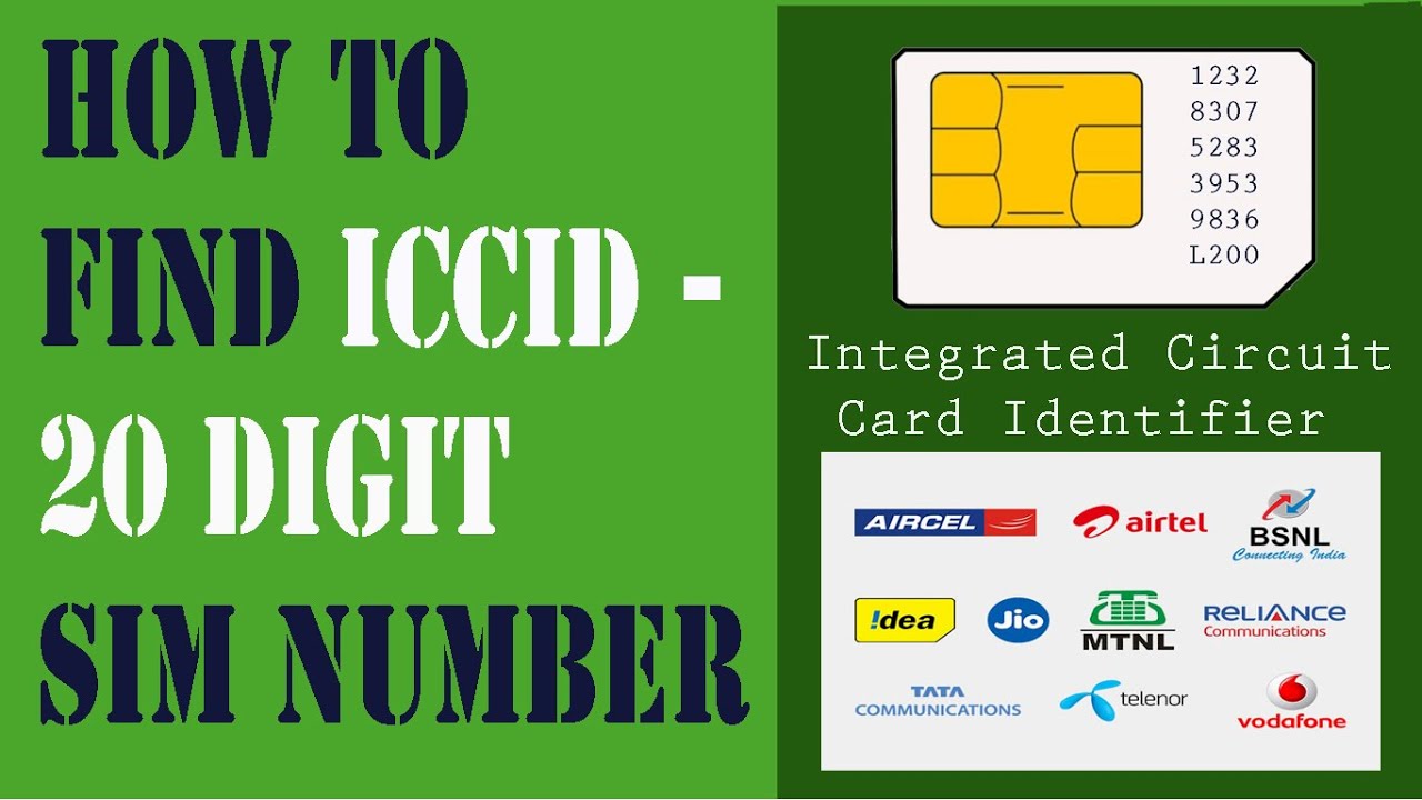 How to find 20 Digit SIM number OR ICCID - YouTube