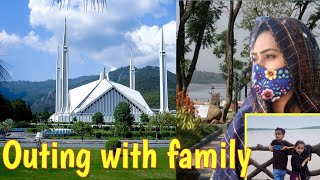 Outing with family eid day 5||Faisal Masjid||Lake view||blush saba
