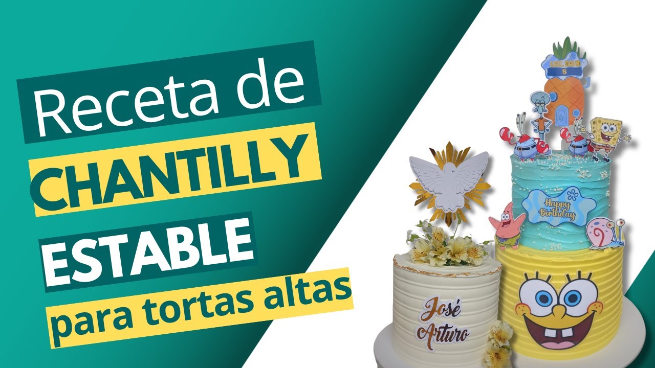 Cómo hacer Chantilly estable para decorar tortas altas