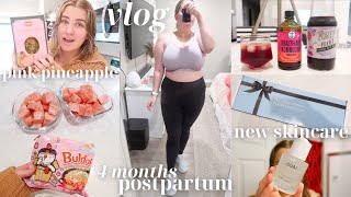 vlog: health journey update, new skincare, pink pineapple, healthy mocktail & more