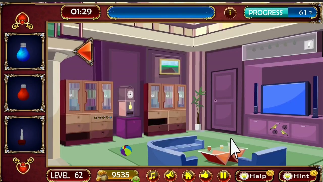 100 Doors Escape Room Mystery 62nd Level Walkthrough