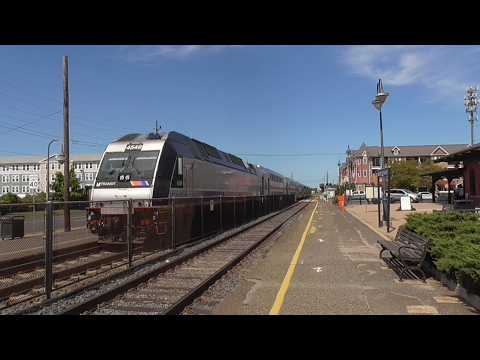 Coast Line Trains at Bradley Beach and Spring Lake 8/29/26