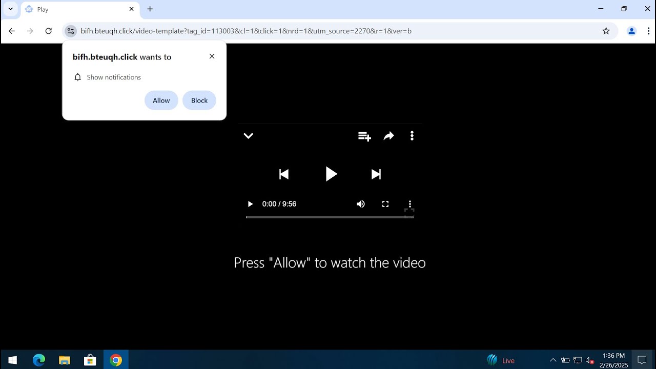 Bteuqh.click web push notifications removal video. - YouTube