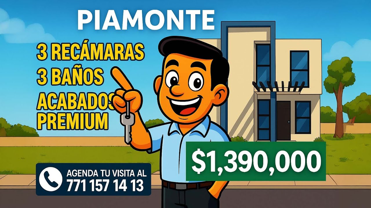 🏡 ¡EN PROMOCIÓN! Modelo Piamonte: 3 recámaras, 2.5 baños, jardín y acabados premium por $1,390,000