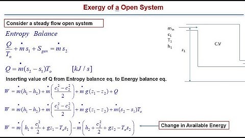 Lecture 22 l Exergy of an Open System l Second Law Efficiencies l Relation of Second Law Efficiency