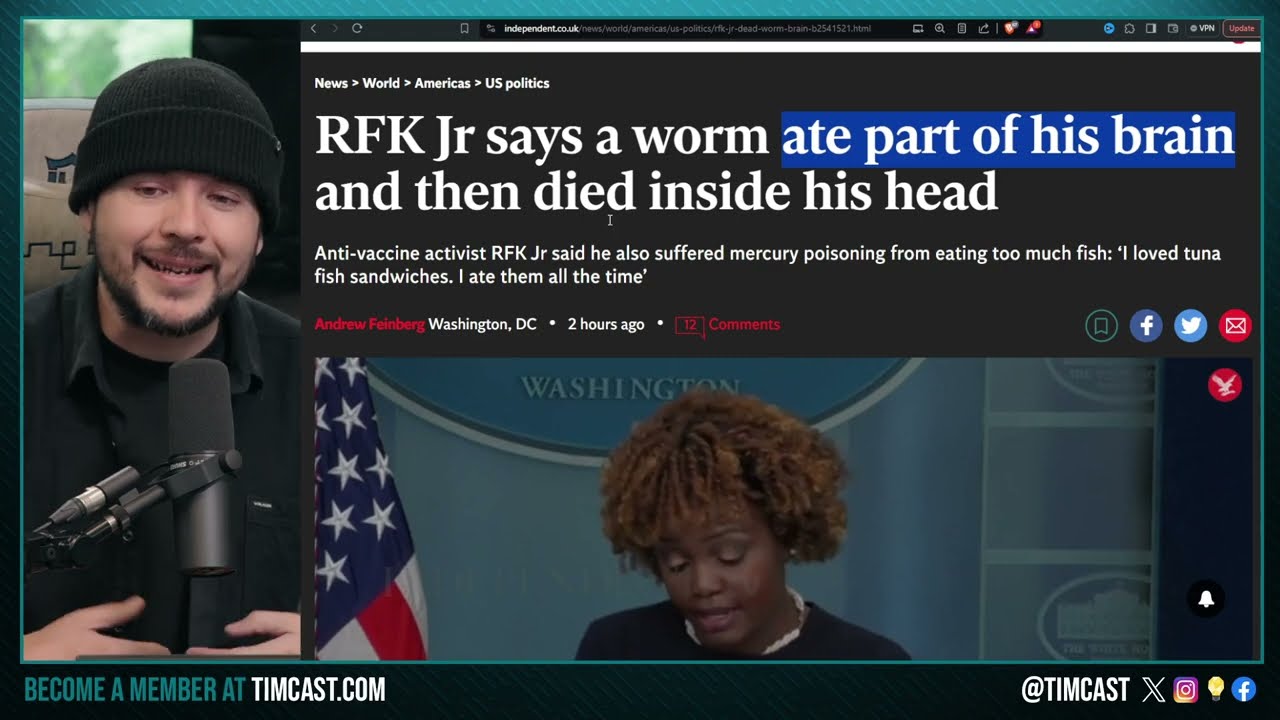 RFK JR Says A WORM ATE Part Of HIS BRAIN, Media Claims GOP Is SCARED RFK Will HELP Biden, HURT Trump