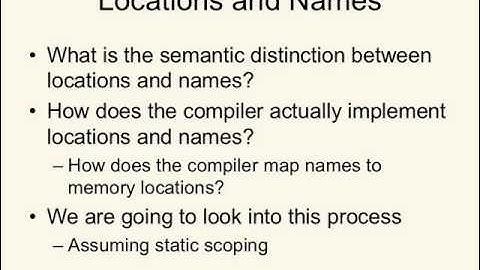 CSE 340 S16: 4-4-16 "The Runtime Environment Pt. 1"