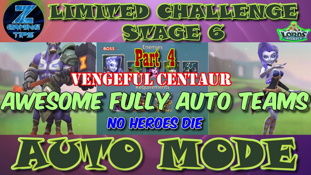 Vengeful Centaur Limited Challenge Stage 6 | Tarkus' Past Stage 6 - Part 4 (2 Awesome Fully Auto)