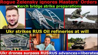 West Asked Zelensky To Spare Rus Oil Refineries. Us Gives $400M To Z. Rus Advances+Liberates In Ukr.
